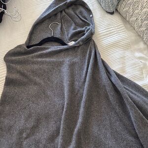 Minnie Rose Charcoal Hooded Wrap